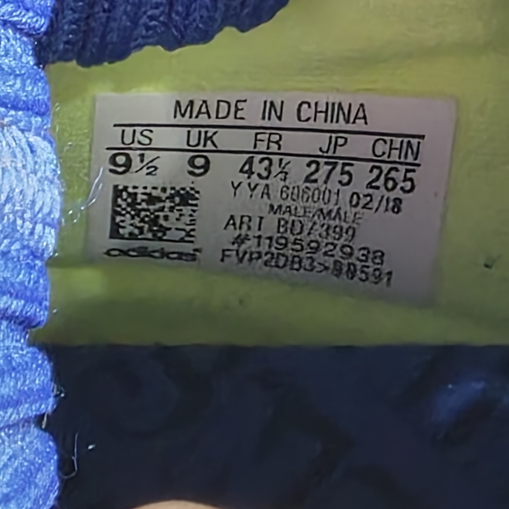 Men's Sz 9.5 Adidas Ultra Boost Mid Volt Blue Athletic Shoes - Picture 3 of 8
